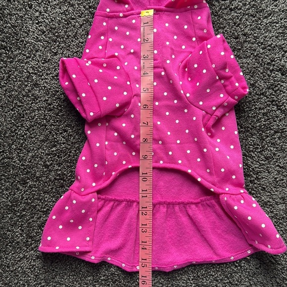 Dog Hot Pink and Gold Loved Dress with Hood Medium - Picture 6 of 8